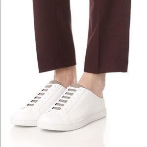 Vince Varley Lace-up Mule Sneaker, White/Woodsmoke, Size 7.5